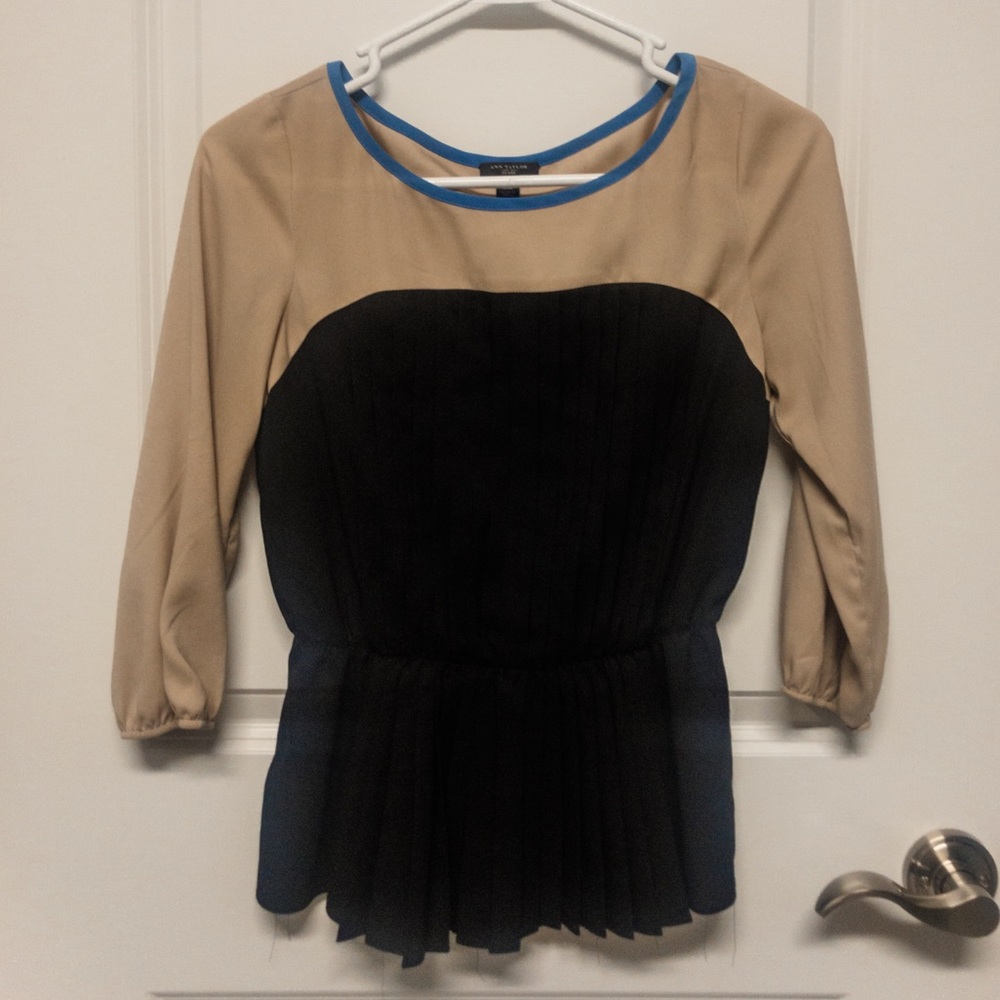 Ann Taylor pleated blouse